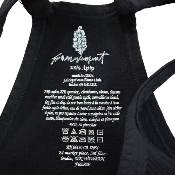 Free People FP Movement Happiness Runs Crop Tank Black NWOT Size XS/S - Picture 8 of 10